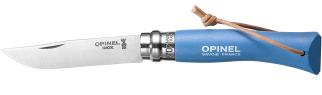 Нож Opinel 7 Trekking складной 8см нержавеющая сталь голубой - фото 1