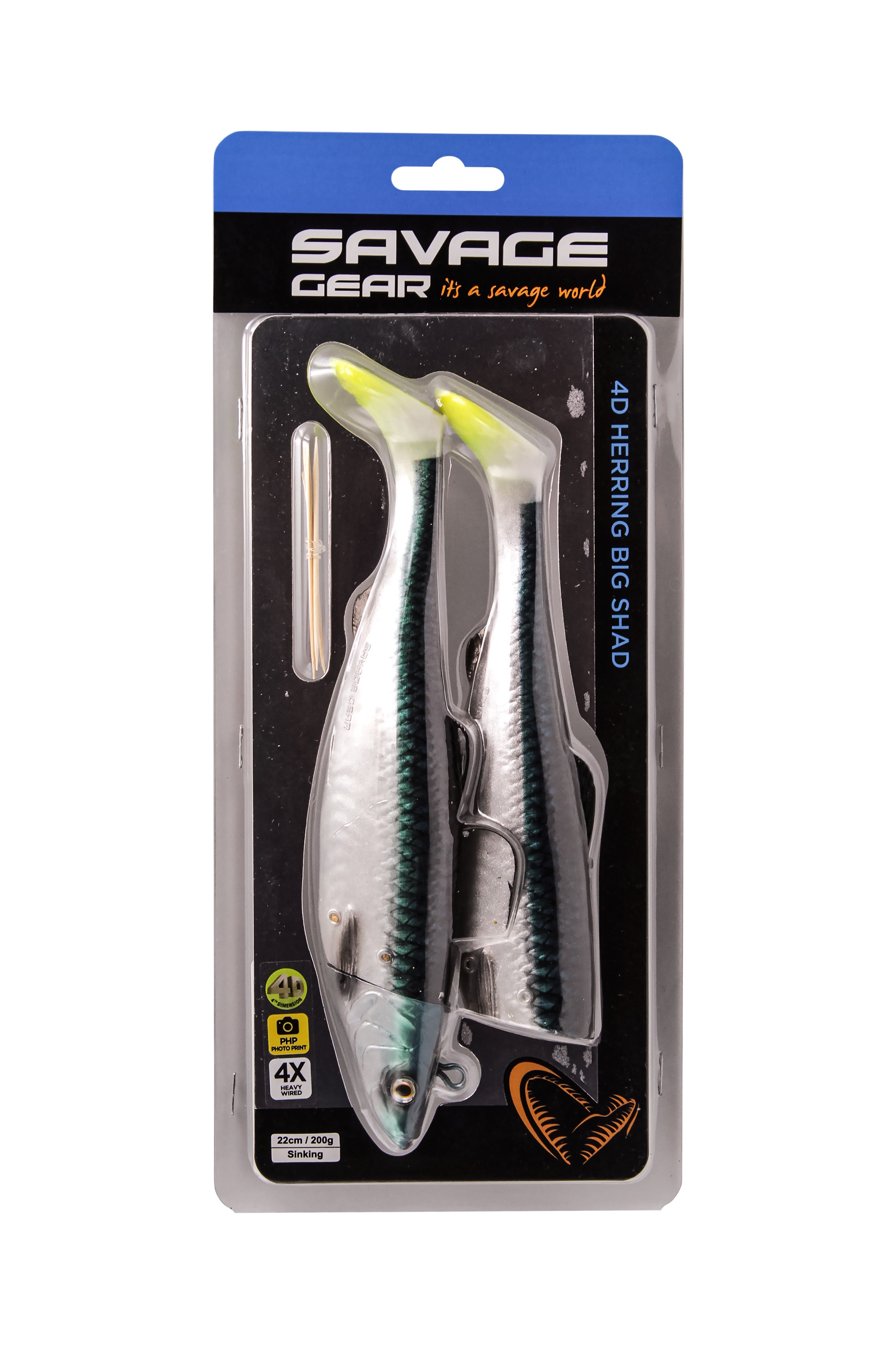 Приманка Savage Gear 4D Herring big shad 22см 200гр real herring PHP 2+1pcs - фото 1