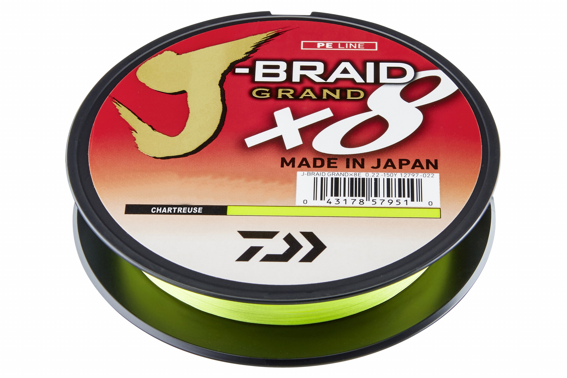 Шнур Daiwa J-Braid Grand X8E 0,20мм135м CH - фото 1