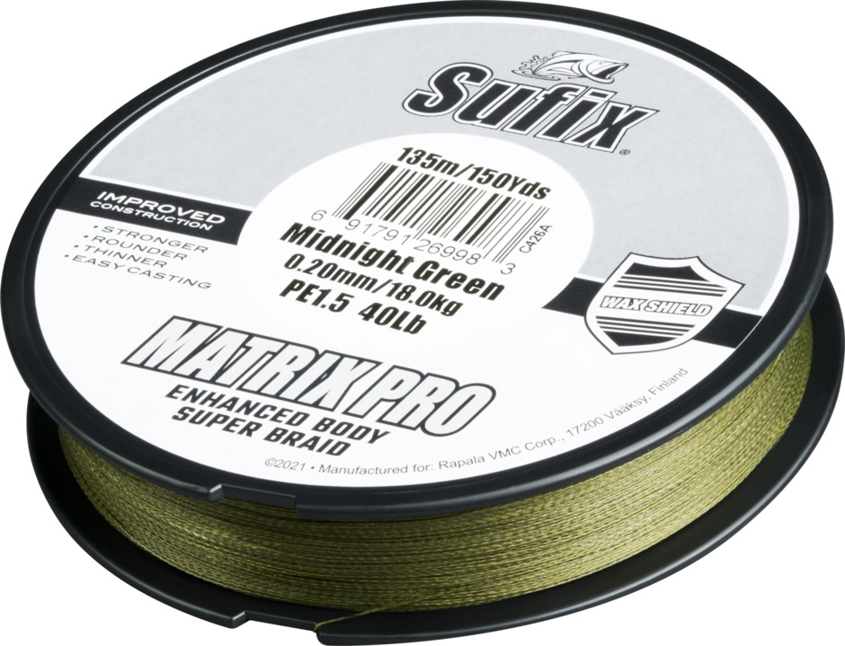 Шнур Sufix Matrix Pro зеленый 135м 0,40мм 45кг - фото 1