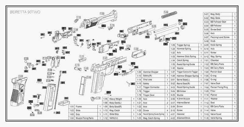 МП Фиксатор магазина Beretta 90TWO - фото 1