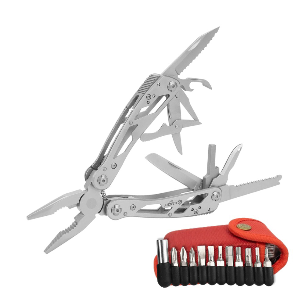 Мультитул Ganzo G202Rex 21 в 1 серебристый с лимитированным чехлом - фото 1