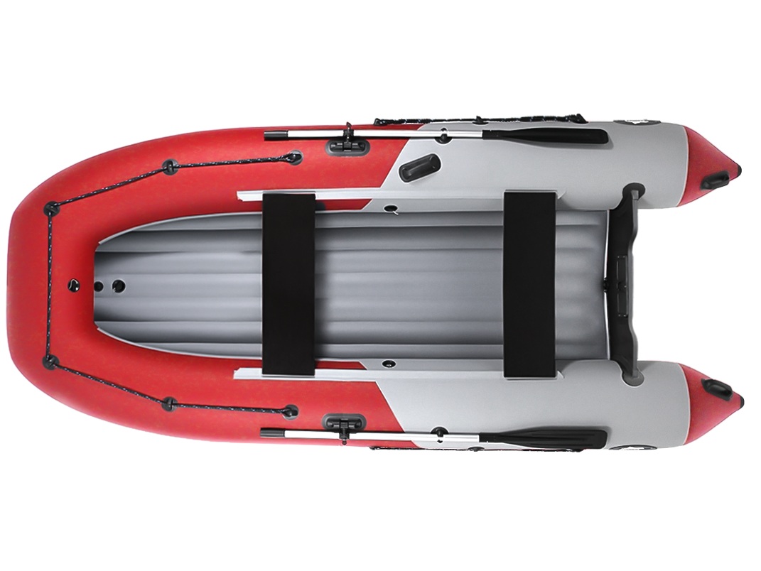 Лодка Grouper НДНД надувная 350 серо-красный - фото 1