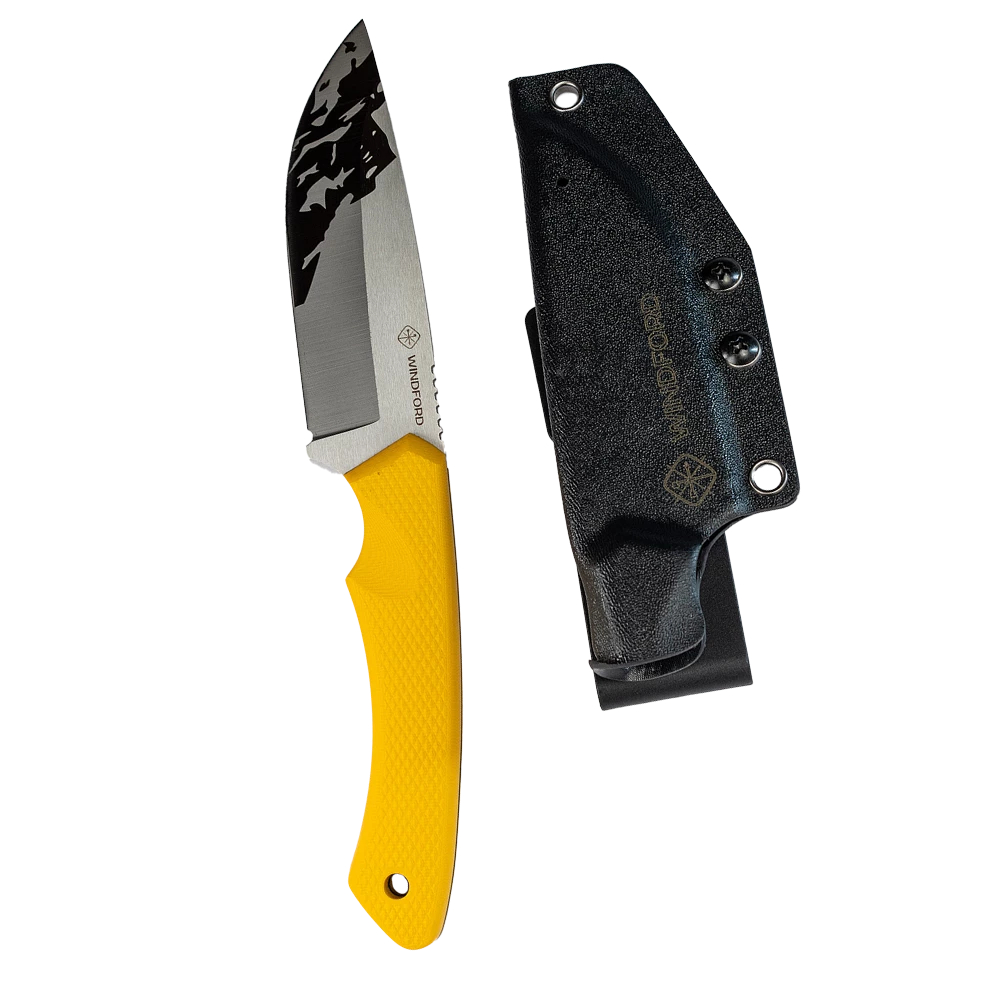 Нож туристический Windford Тесей желтый комплект - фото 1