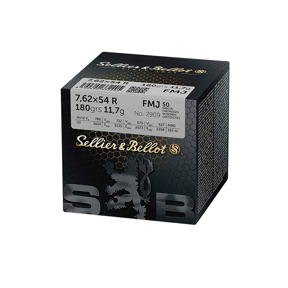 Патрон 7,62х54R Sellier&Bellot 11,7 FMJ bulk packing box - фото 1