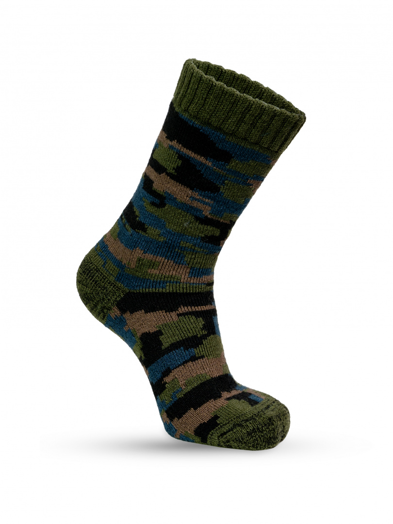 Носки Mund Norga Camouflage 830 синий/зелёный S р.34-37  - фото 1