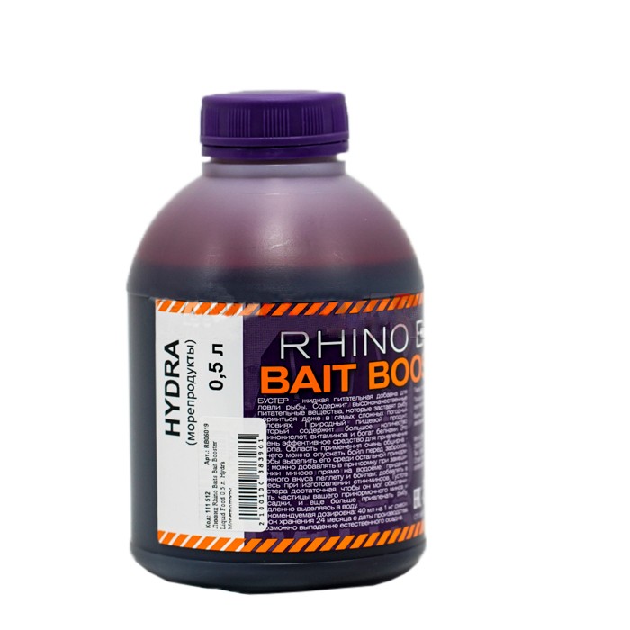 Ликвид Rhino Baits Bait Booster Liquid Food Hydra морепродукты 500мл - фото 1