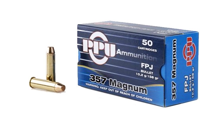 Патрон 357Mag PPU Magnum FPJ 10,2г - фото 1