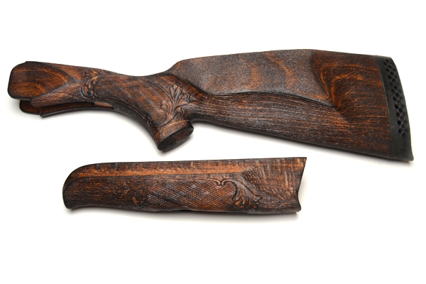 Приклад+цевье Левша ИЖ-27 Монте-Карло стар.образца люкс худ.оф. орех(под заказ) - фото 1