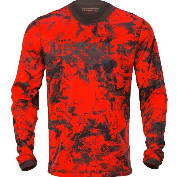 Футболка Harkila Wildboar Pro L/S AXIS MSP orange blaze/shadow brown - фото 1