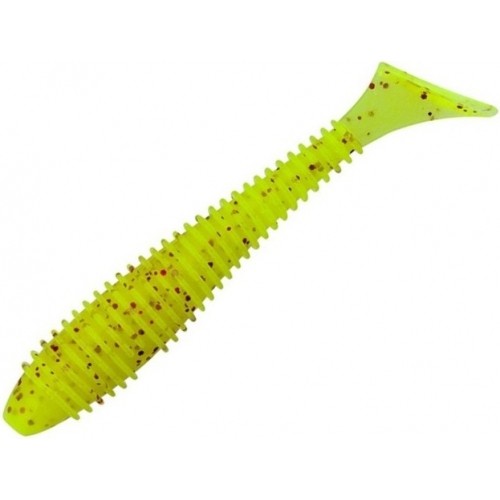 Приманка Keitech виброхвост Swing impact fat 4.8&quot; PAL 01 Chartreuse Red Flake - фото 1