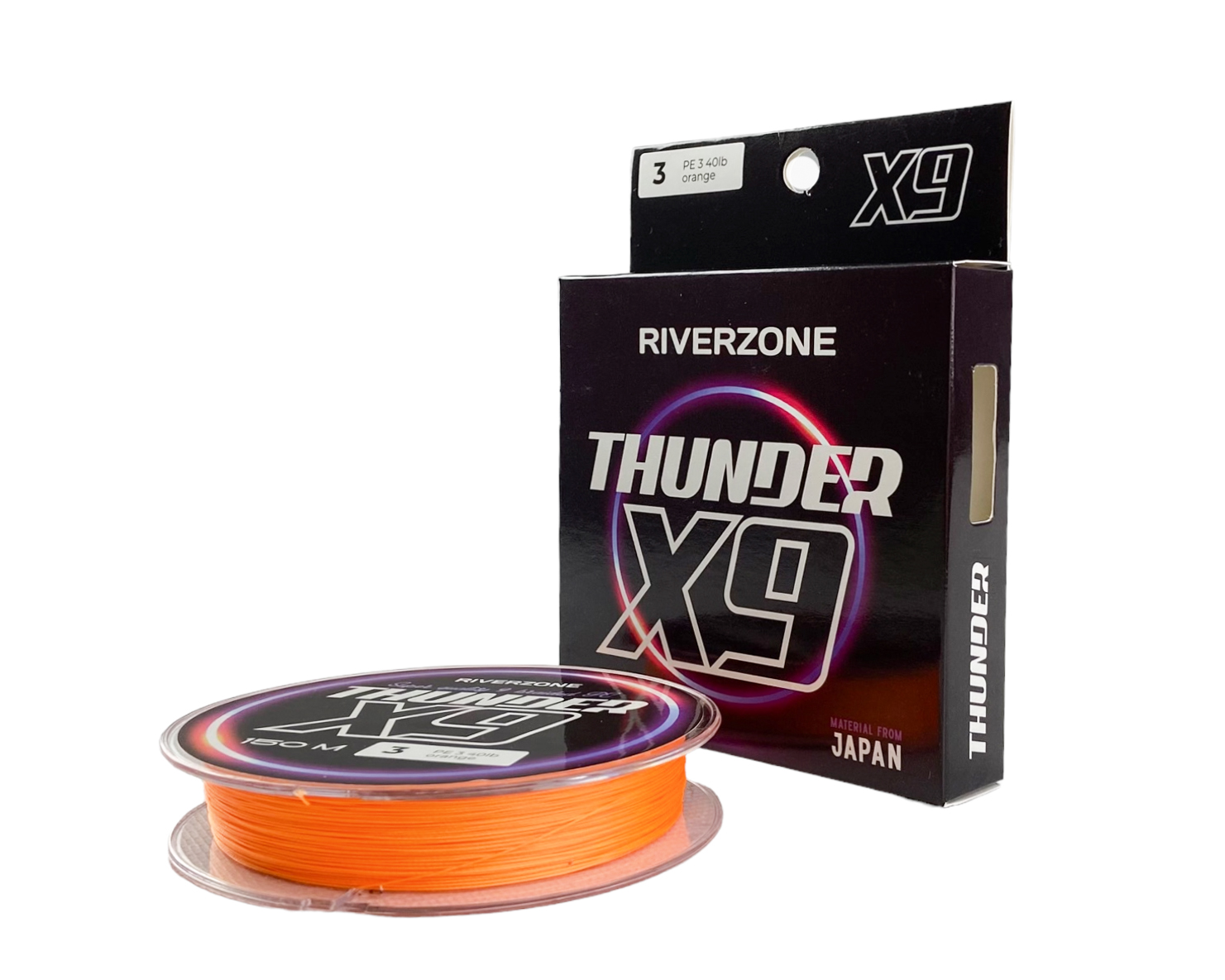 Шнур Riverzone Thunder X9 150м PE 3,0 40lb orange - фото 1