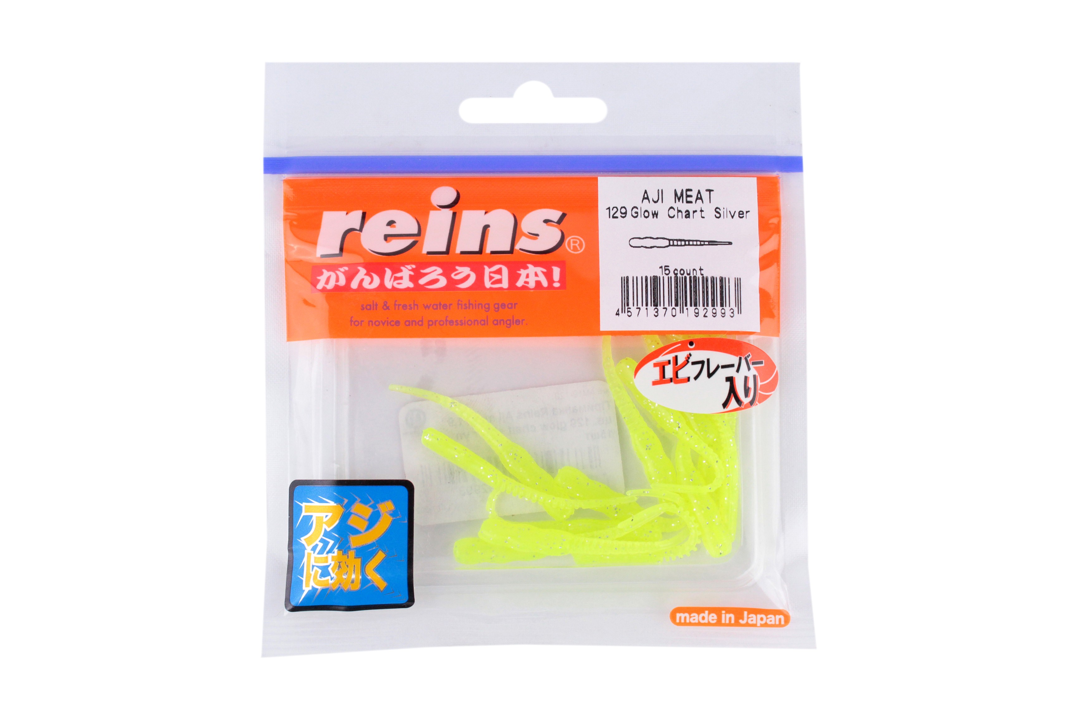 Приманка Reins Aji meat 1,9'' цв. 129 glow chatt sliver уп 15шт