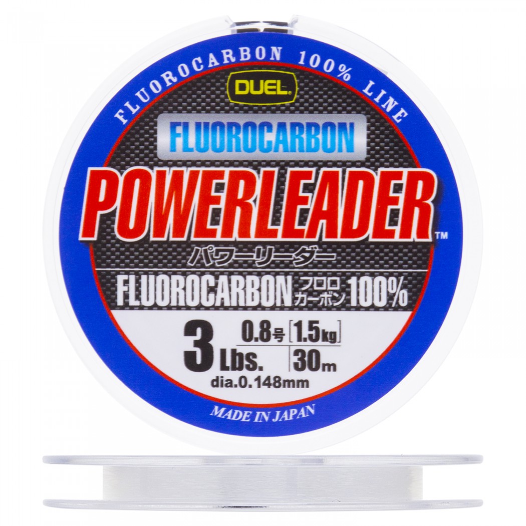 Леска Yo-Zuri Duel Hardcore Powerleader FC 30м clear 0,8-0,148мм - фото 1
