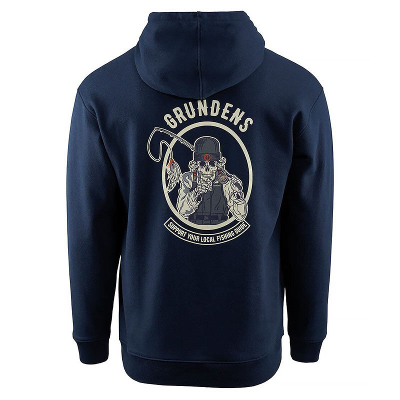 Толстовка Grundens Displacement DWR SL Guides Hoodie Dark Navy  - фото 1