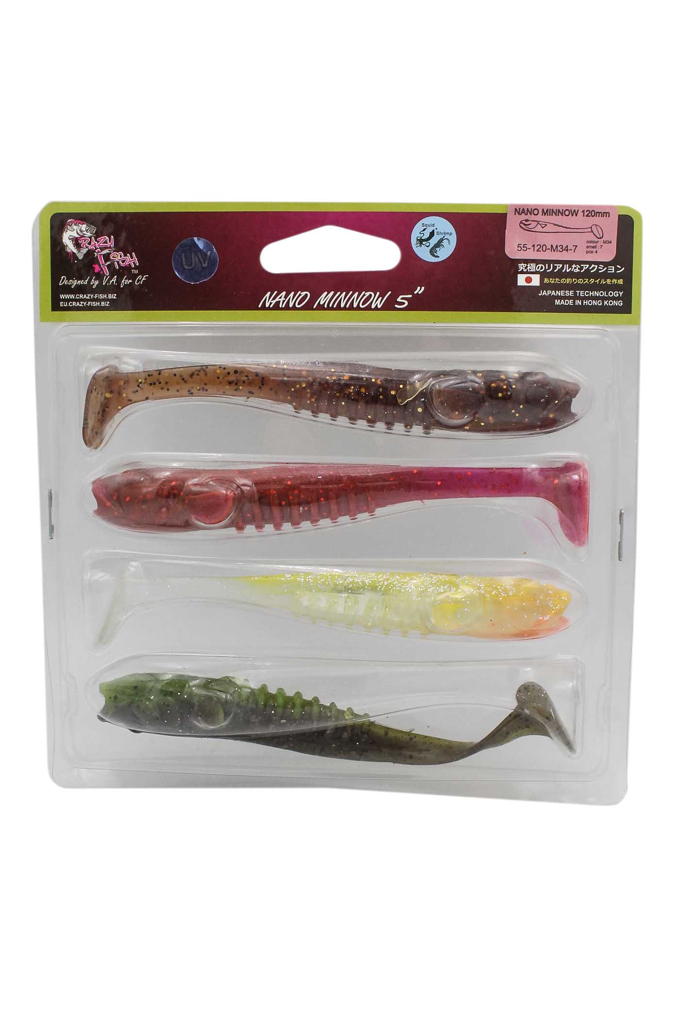 Приманка Crazy Fish Nano Minnow 5" 55-120-M34-7 - фото 1