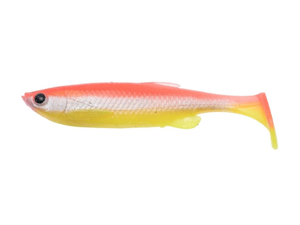 Приманка Savage Gear 3D LB fat minnow t-tail 7,5см 5гр 09-YR fluo bulk 1/160шт - фото 1