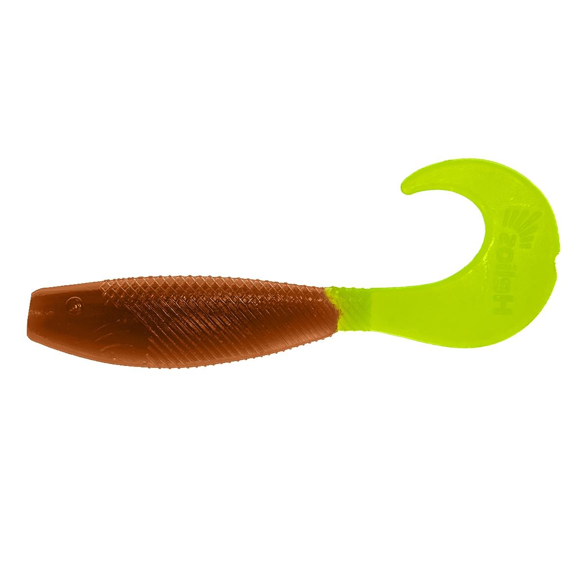 МП Твистер несъедоб. Hybrid 2,75"/7,0 см Rusty Gold & Lime 100шт. (HS-13-017-N)  - фото 1