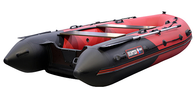 Лодка Хантер 330 Про красно-черный - фото 1