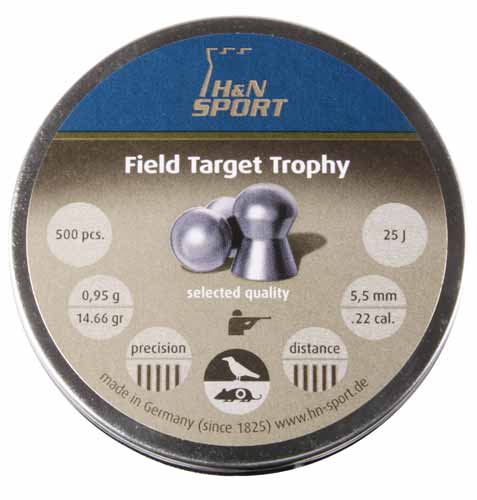 Пульки H&N Field Target Trophy 500 шт 5 55 мм - фото 1