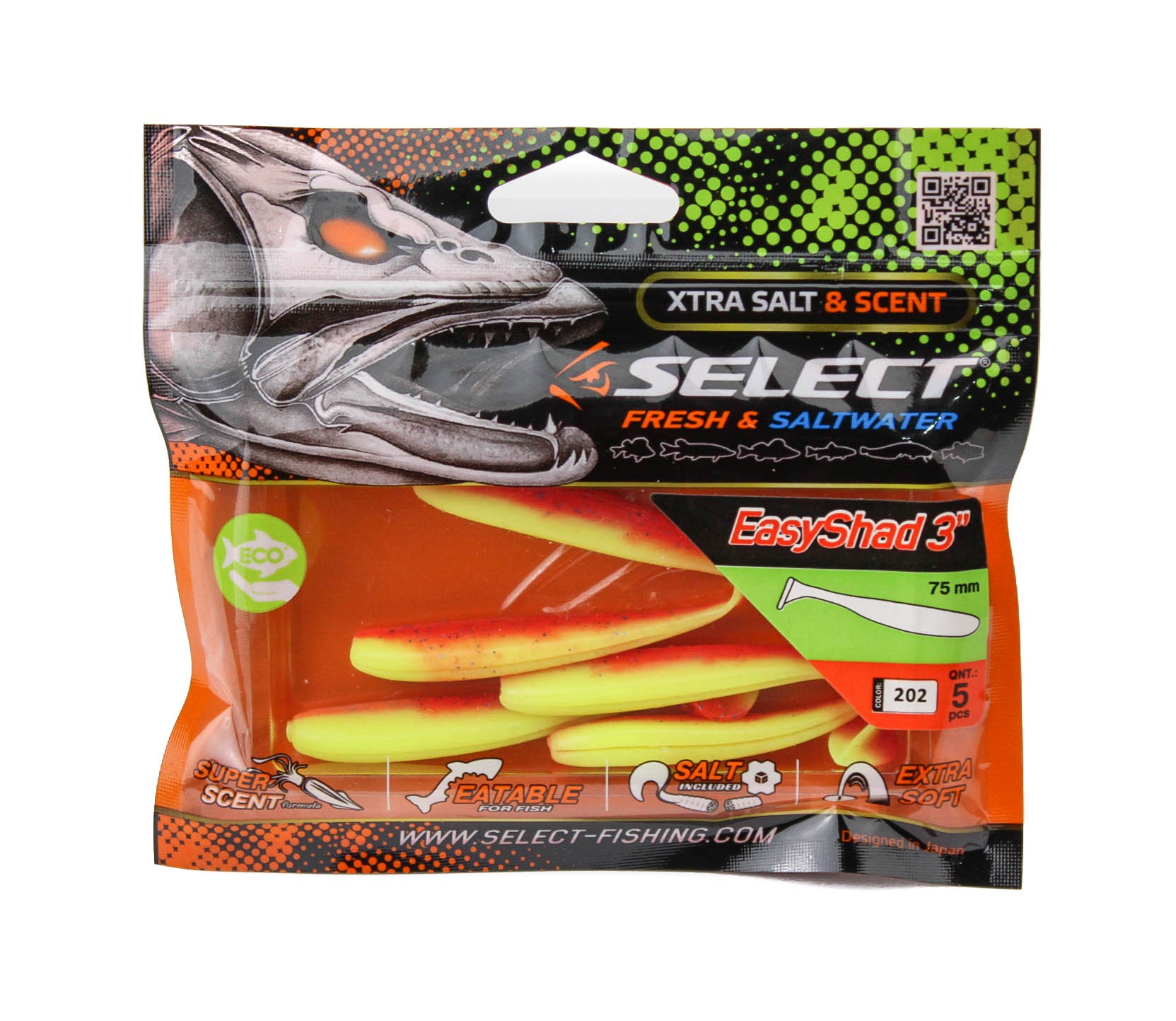 Приманка Select Easy Shad 3" цв. 202 уп 5шт - фото 1