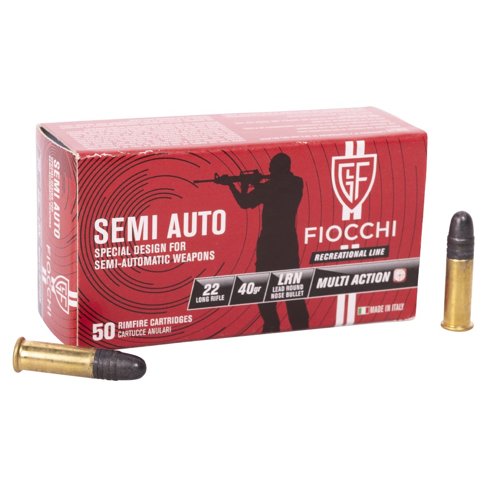МП Патрон нарезной FIOCCHI кал. 22 LR SEMIAUTO 2,69 гр. (в пачке 50 шт.) - фото 1