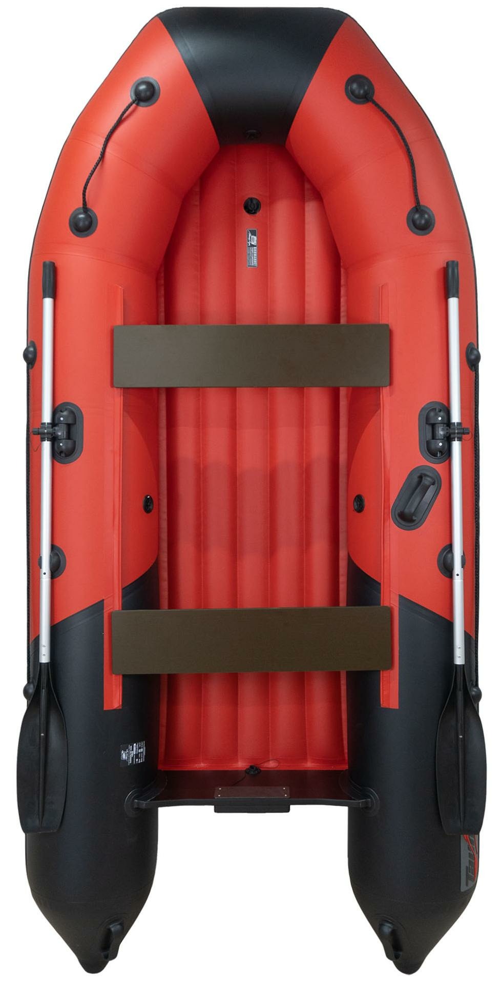 Лодка Мастер лодок Таймень NX 3200 НДНД красный/черный - фото 1