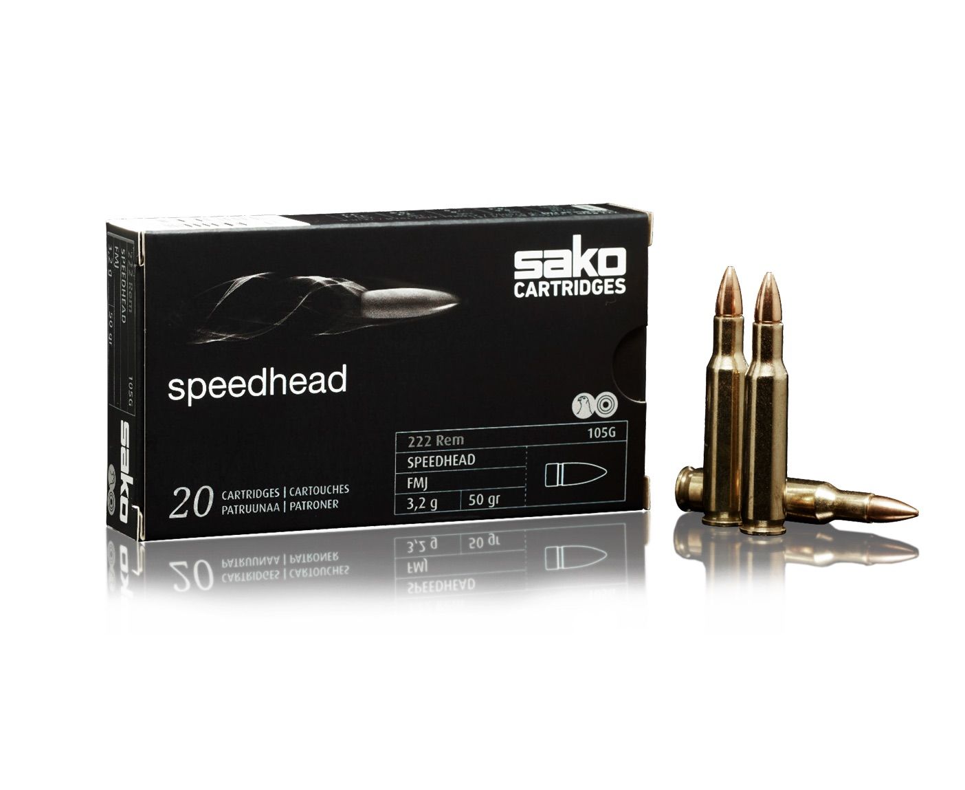 Патрон 222Rem Sako 3,2  Speedhead FMJ - фото 1