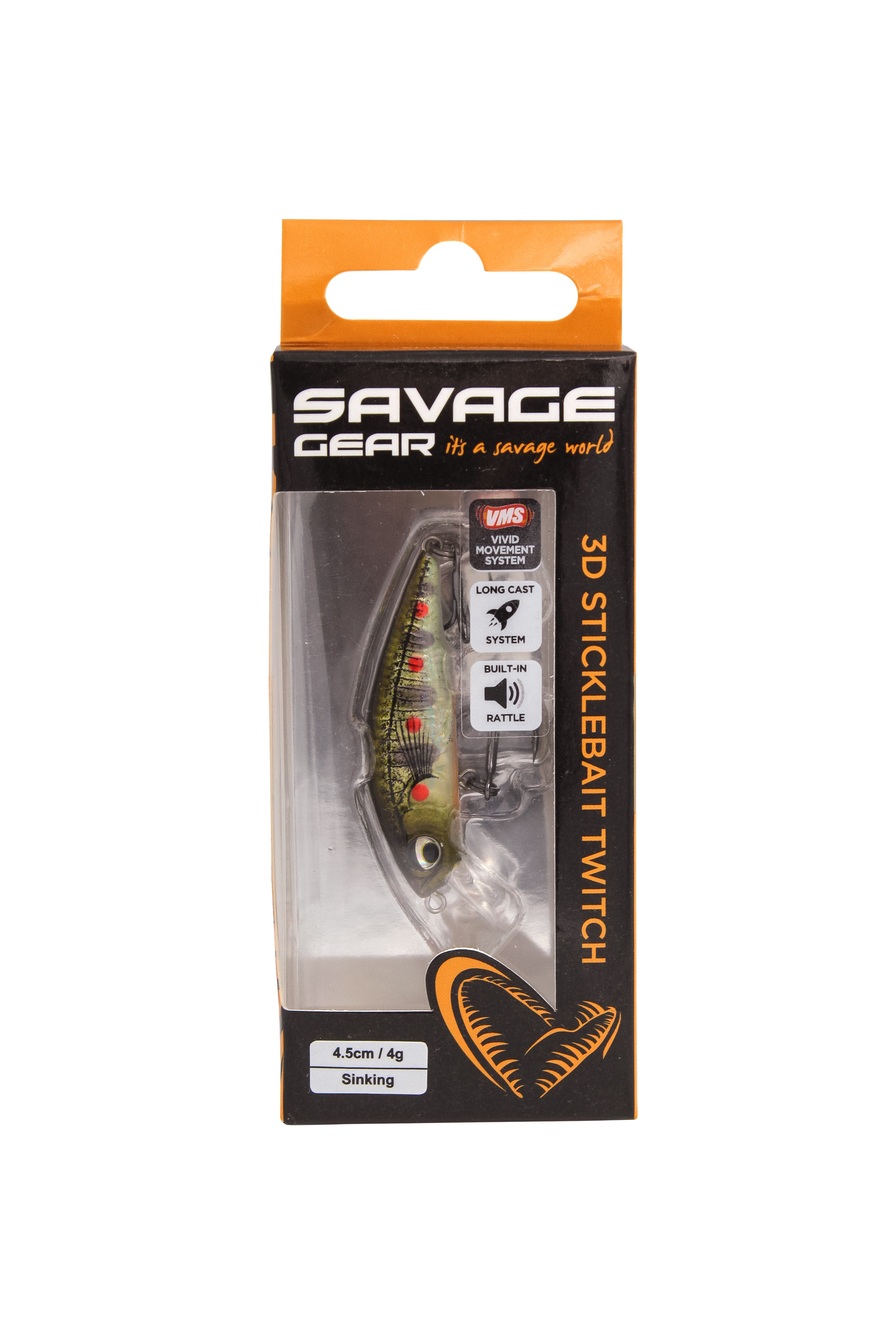 Воблер Savage Gear 3D sticklebait twitch 4,5см 4гр sinking brown trout smolt - фото 1