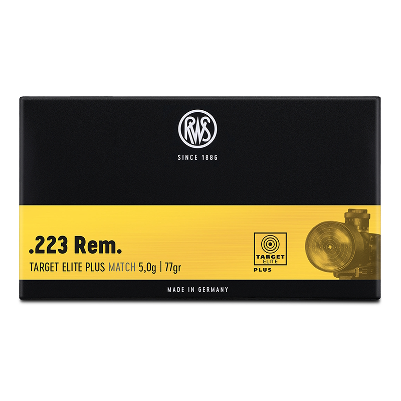 Патрон 223Rem RWS Target Elite Plus 5,0гр 1/20 - фото 1