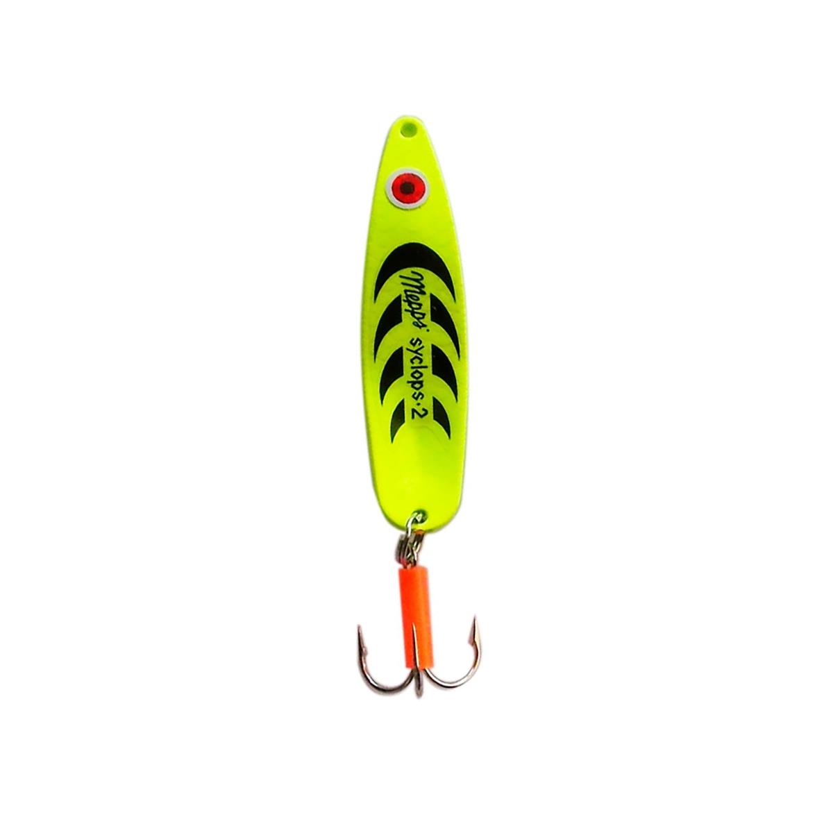 МП Блесна колебл. MEPPS Syclops Fluo Chart №2 (17г) блистер CSFJ004174BL - фото 1