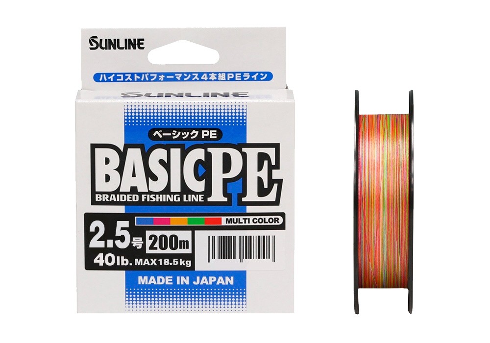 Шнур Sunline Basic PE HG 2,5 40lb 200м Multicolor - фото 1
