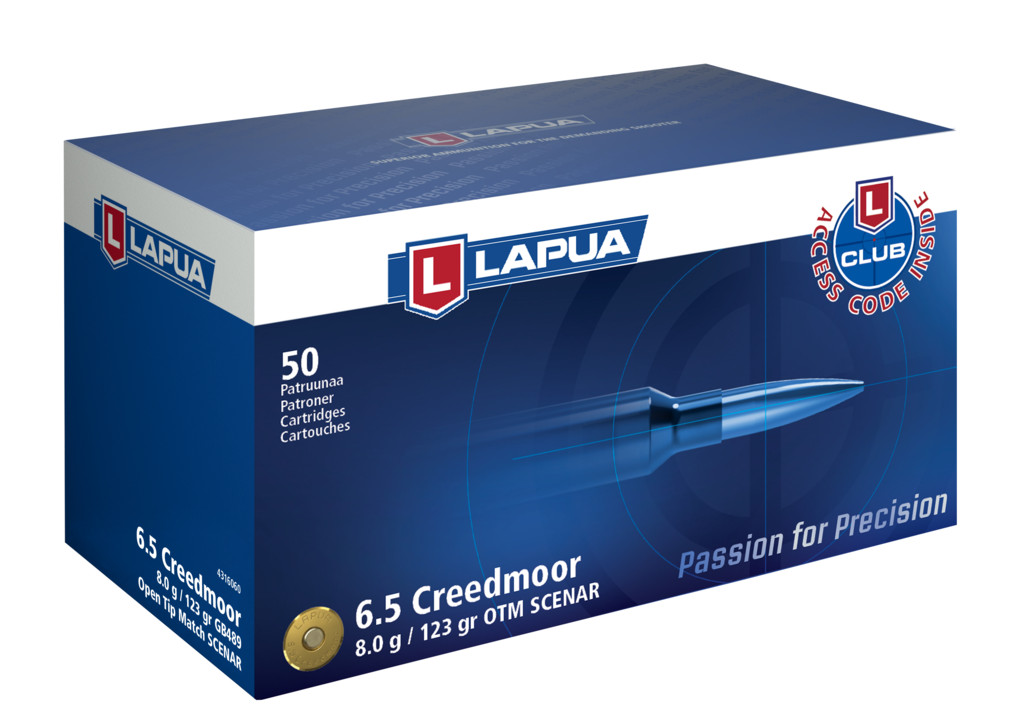 Патрон 6,5 Creedmoor Lapua 8,0г Scenar 1/50
