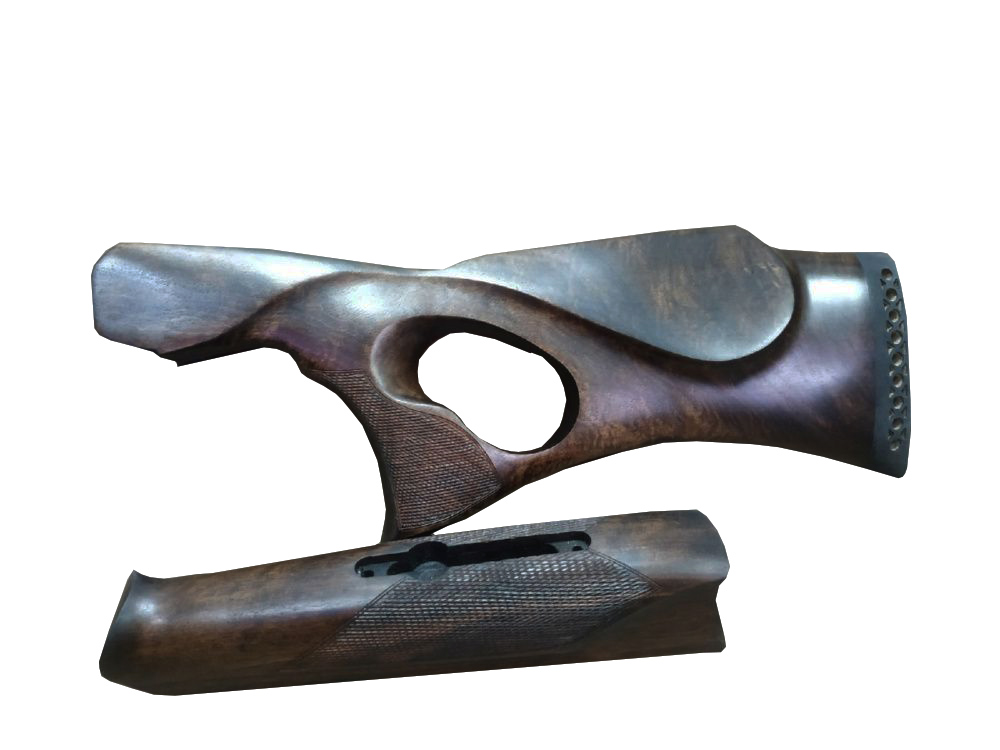 Приклад+цевье Левша ИЖ-27 Монте-Карло ортопед. орех (под заказ) - фото 1