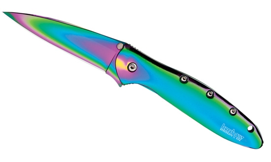 Нож Kershaw 1660VIB Rainbow Leek скл. сталь 14C28N рукоять  - фото 1