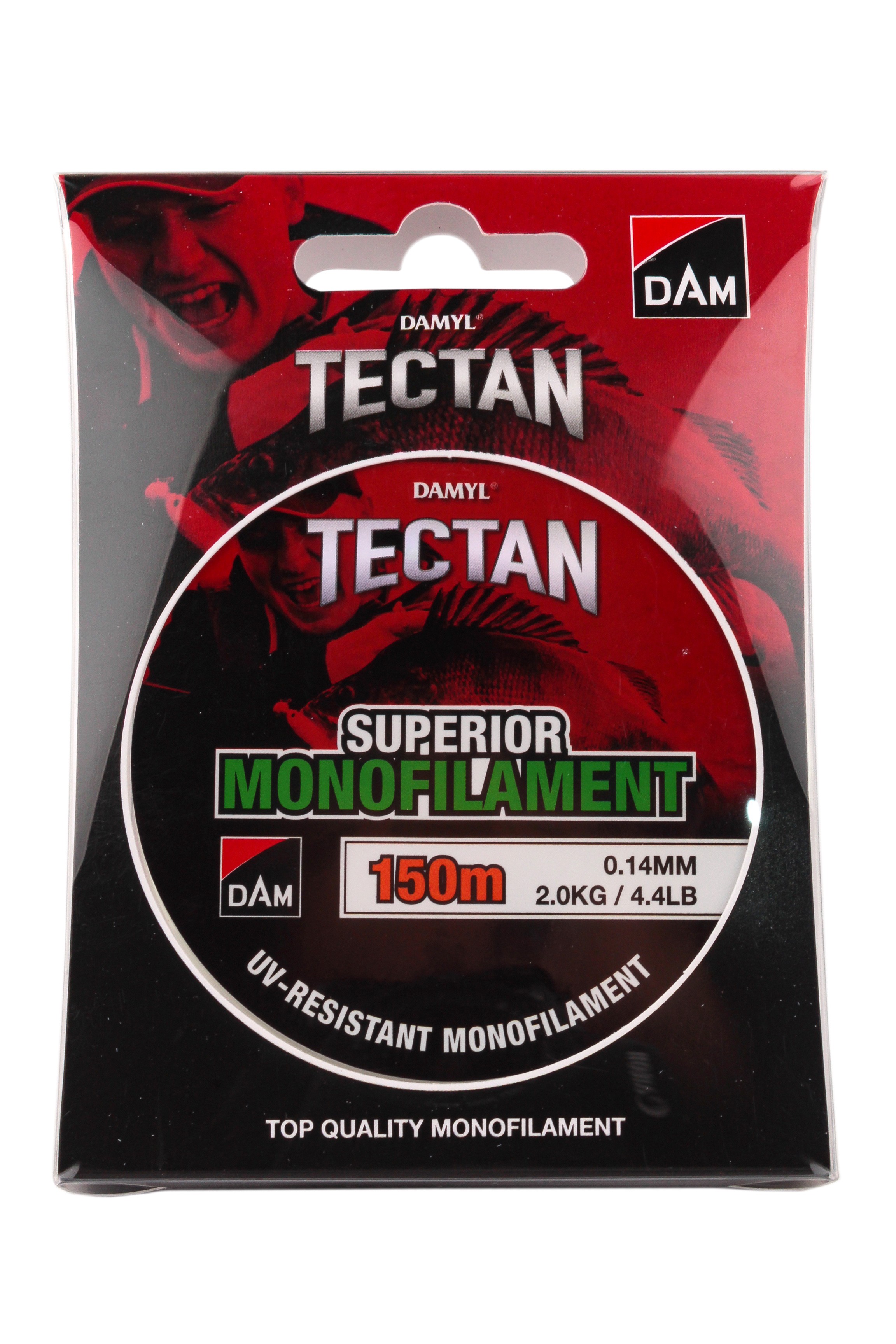 Леска DAM Tectan Superior 150м 0,14мм 2,0кг 4,4lbs green - фото 1