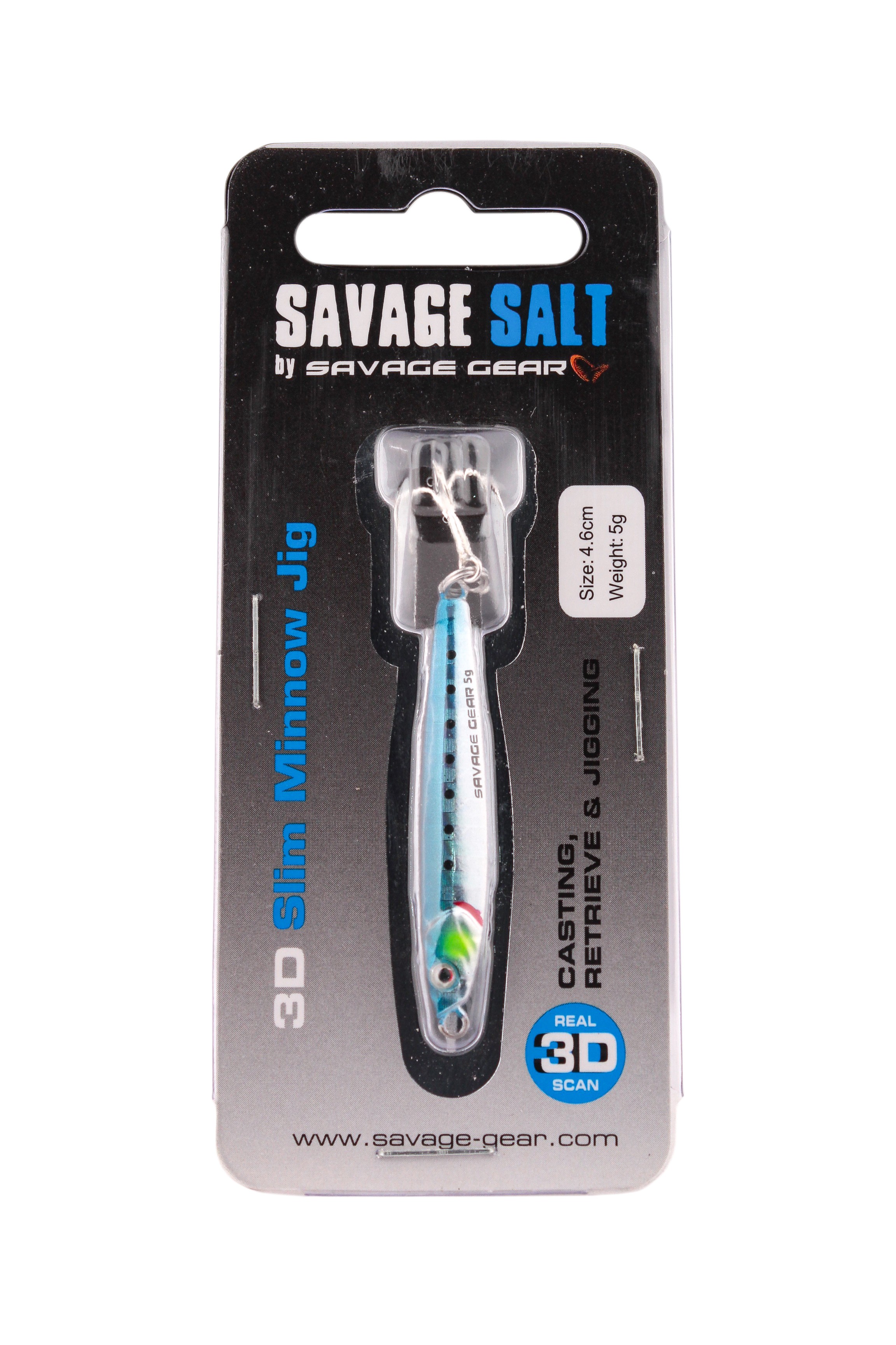 Пилькер Savage Gear 3D Slim Minnow Jig 5гр 4.6см Sardine - фото 1
