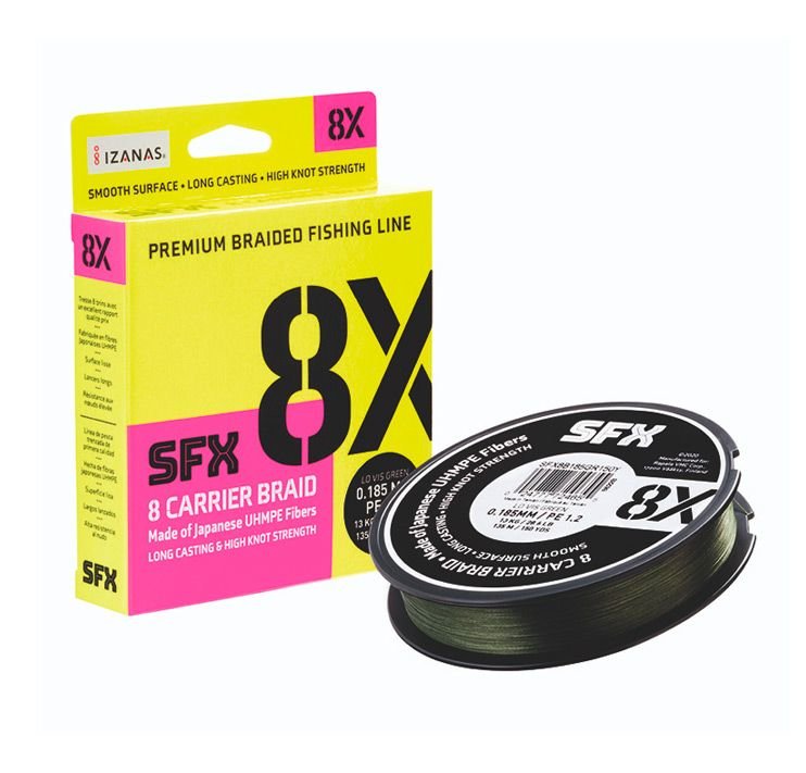 Шнур Sufix SFX 8X зеленый 135м 0,405мм 46кг PE 6 - фото 1