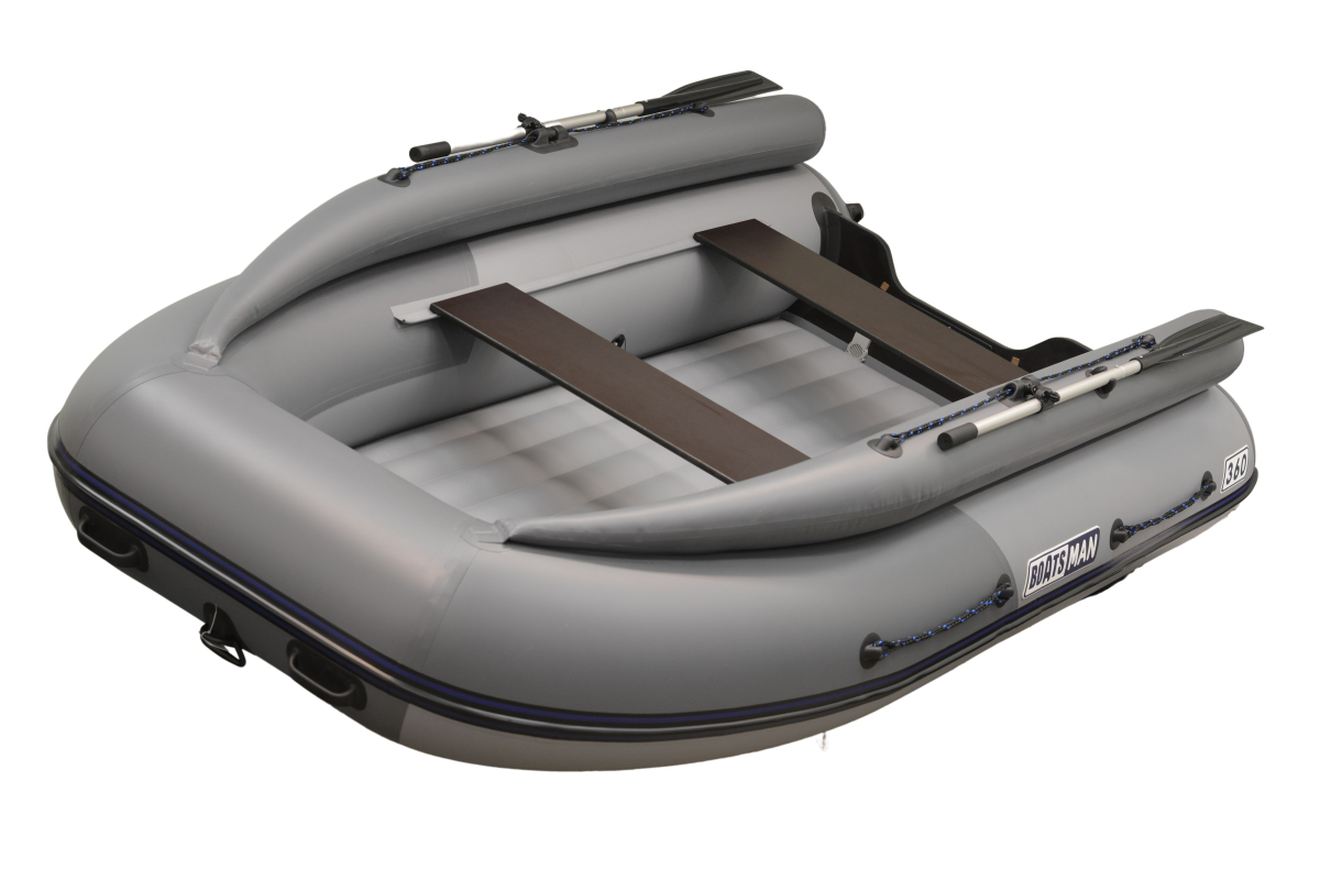 Лодка Boatsman BT380A FB НДНД надувная серо-графитовый - фото 1