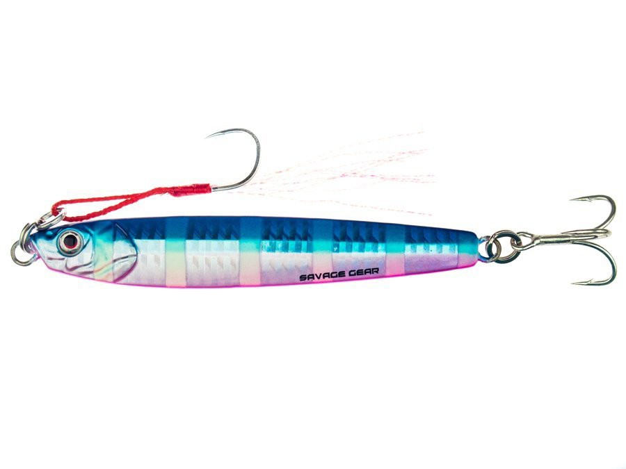Пилькер Savage Gear 3D Slim Minnow Jig 20гр 7.5см Blue Pink Zebra - фото 1