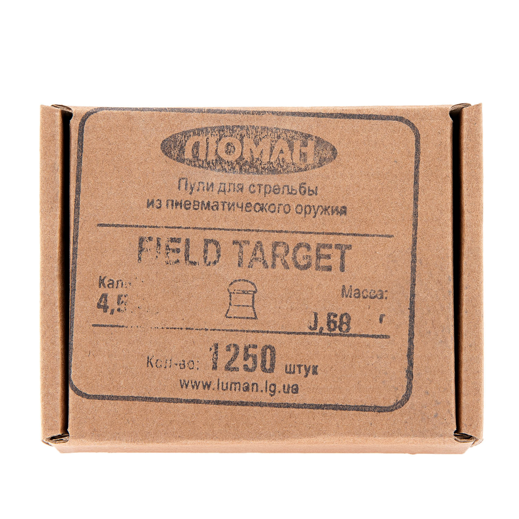 МП Люман Field Target пуля пневм. к.4.5мм 0.68г. (1250шт/бан) - фото 1