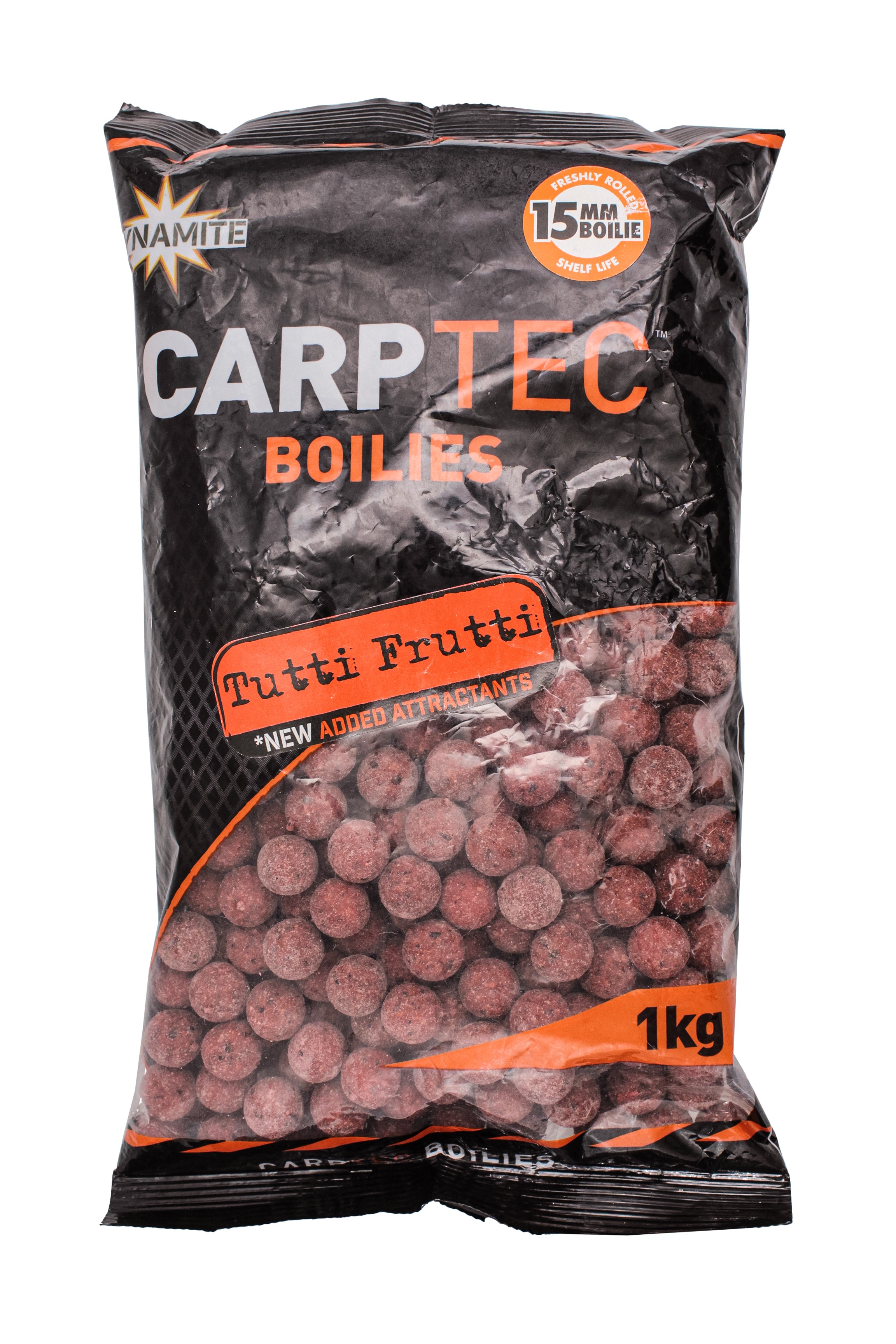 Бойлы Dynamite Baits Carp tec tutti frutti 15мм 1кг - фото 1