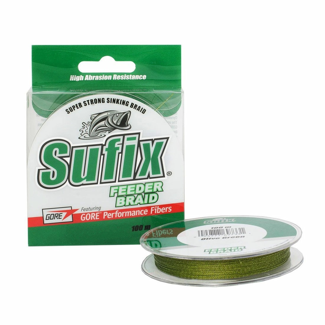Шнур Sufix Feeder braid зеленый 100м 0,10мм 4,5кг - фото 1