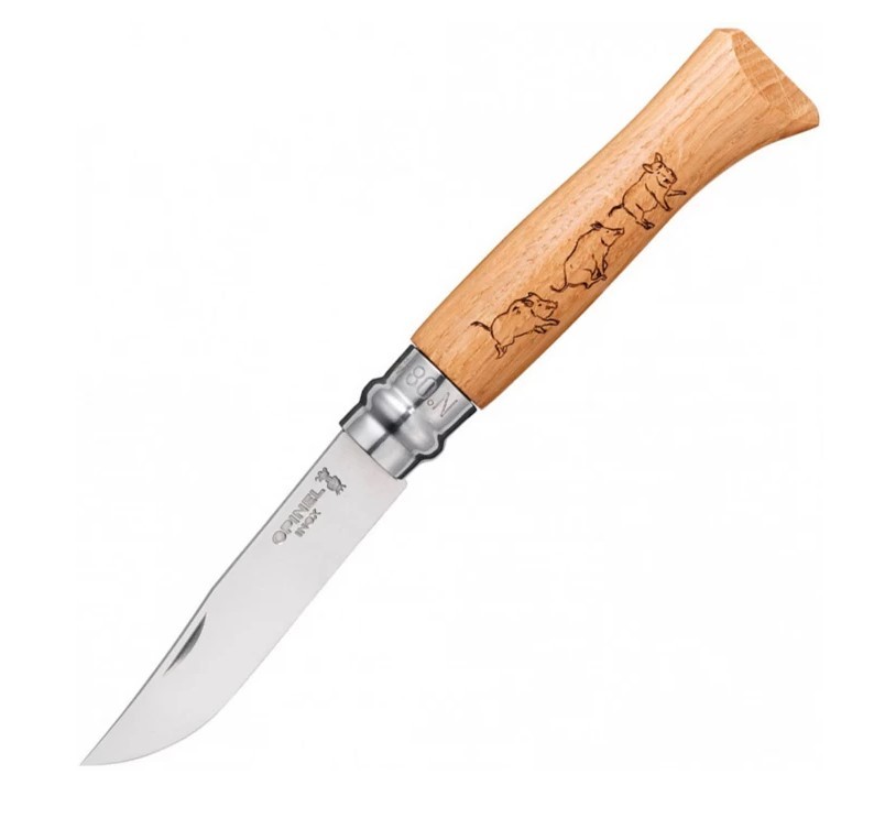 Нож Opinel Animalia кабан 8VRI 8,5см дуб - фото 1