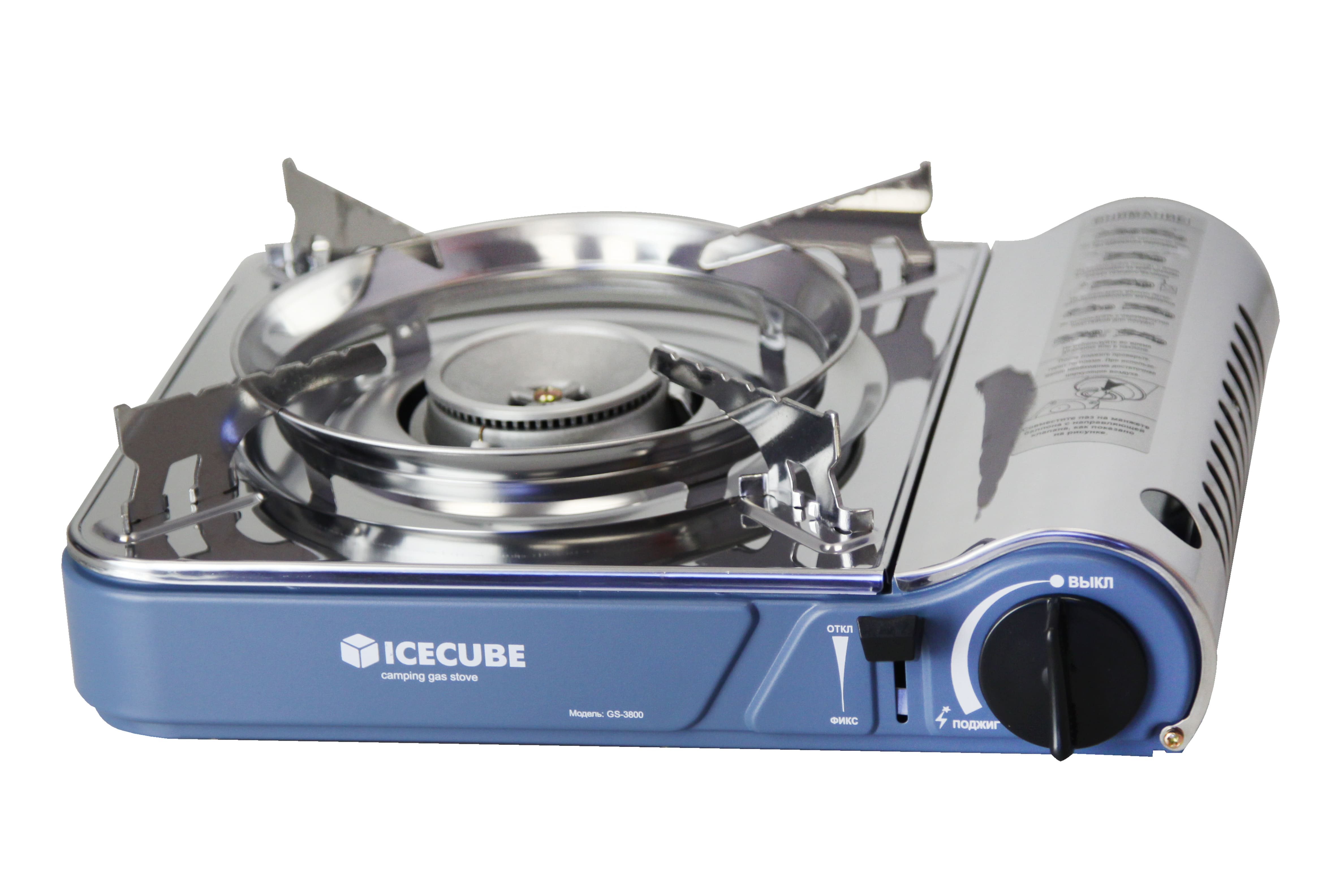 Плита Ice Cube GS-3800 газовая туристическая 2,9 кВт 200 г/ч внешн. баллон  - фото 1