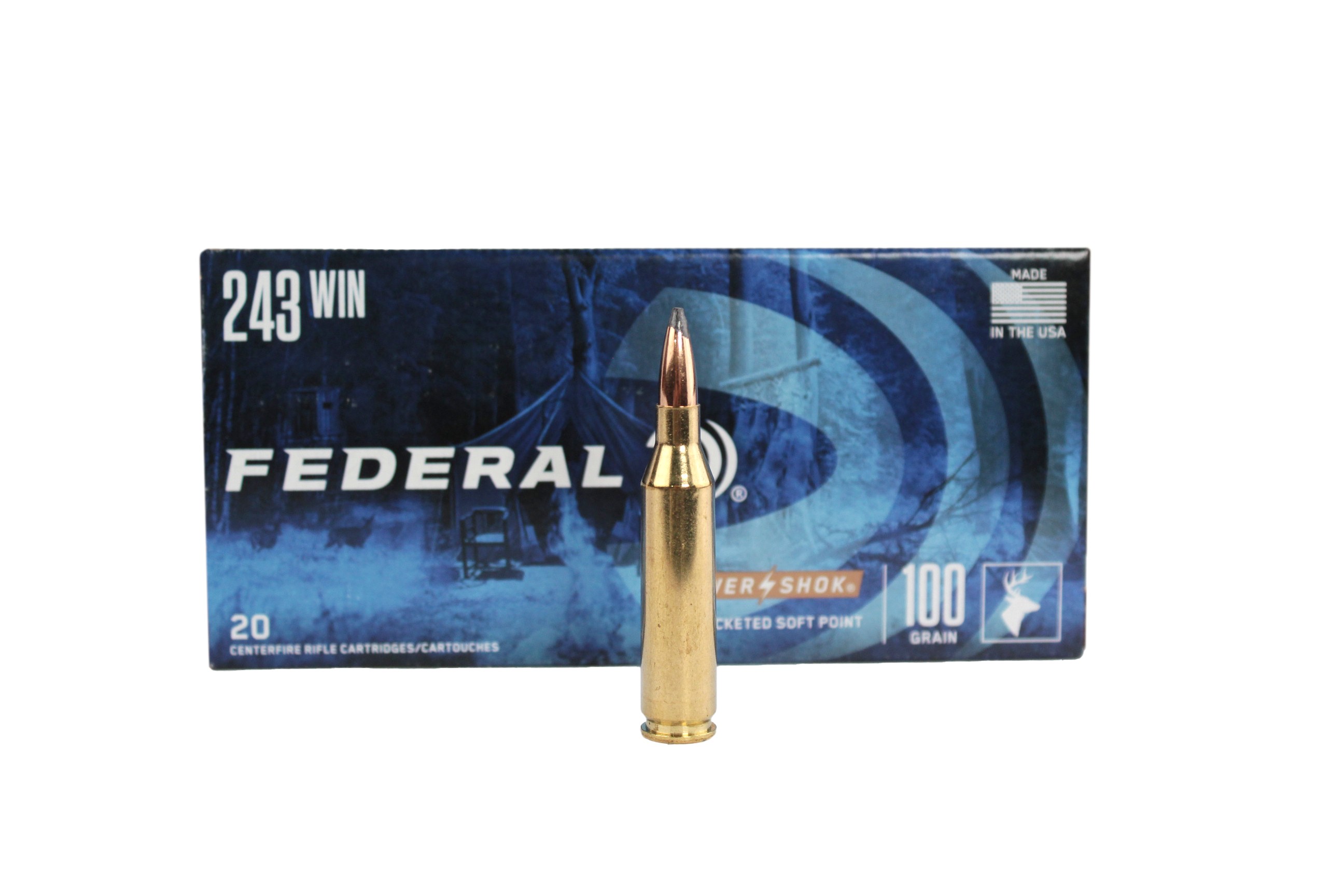 Патрон 243Win Federal Power Shok SP 6,5г - фото 1