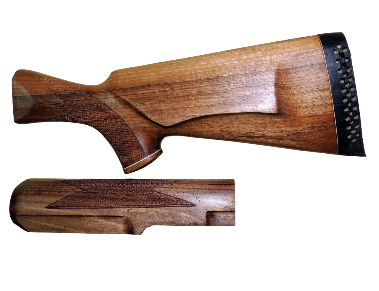 Приклад+цевье Левша Бекас РП Монте-Карло люкс орех - фото 1