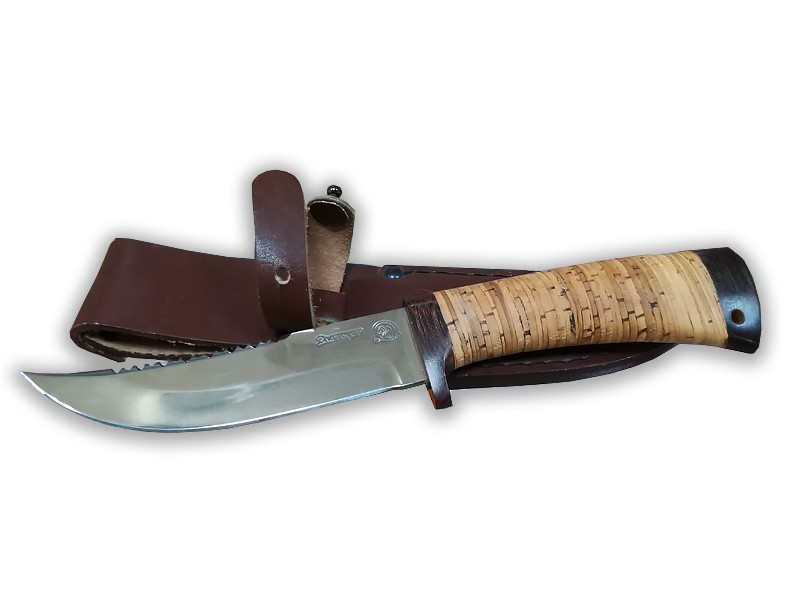 Нож ЗОК Боровик разделочный сталь 40х10C2M рукоять береста - фото 1