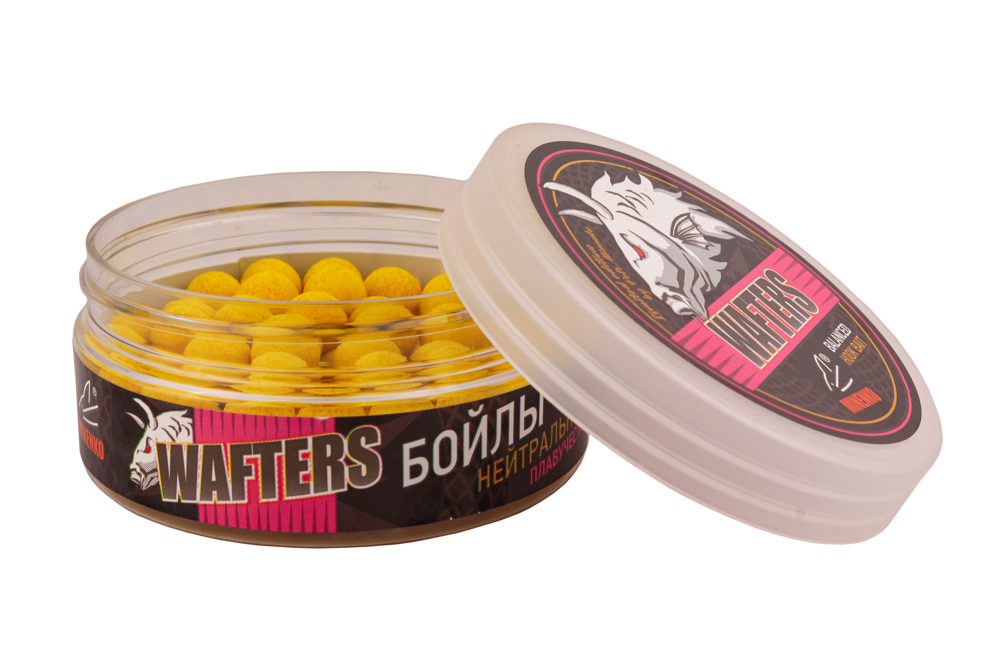 Бойлы MINENKO Wafters Sweet Corn Fluo 12мм 70гр банка - фото 1