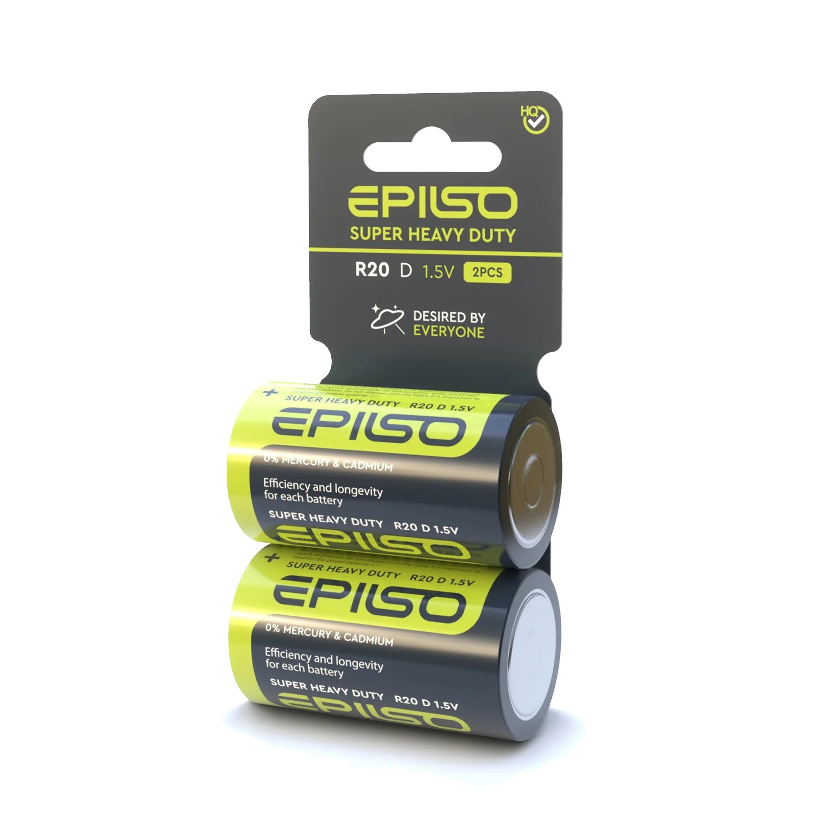 Элементы питания Epilso R20/D 2 Shrink Card 1,5V уп.2шт - фото 1